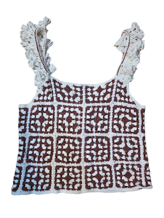 Marine Layer Tops - Marine Layer Cora Crochet Tank Top- Oversized Small